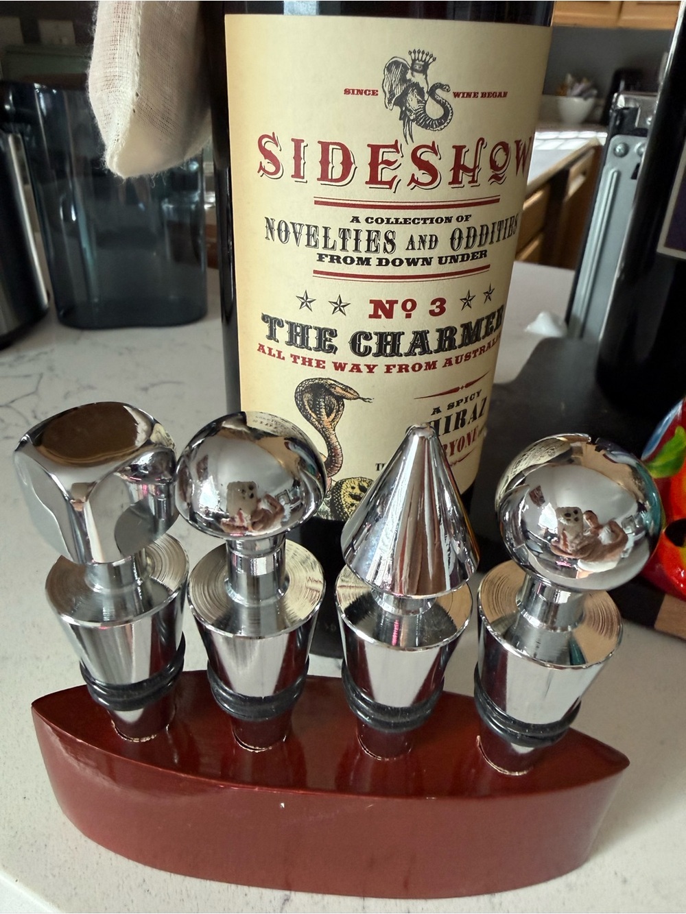 Studio Nova Manhattan Wine Bottle Stopper Bar Set of four